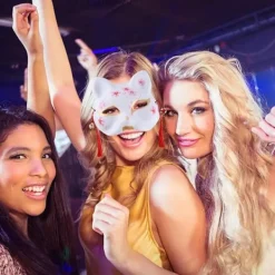 Ansiktsmask för djur - Räv, Katt, Cosplay-kostym, Huvudbonad för Karneval, Maskeradfest, Tillbehör> Masker