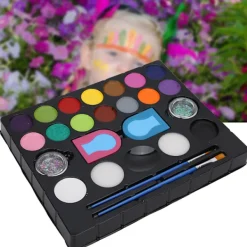 Ansiktsmålning Set för Barn, Glitterpulver och Kroppsmålning Pigment Kit för Barns DIY Kosmetik, Konst och Hantverk Verktygsset><noscript><img width=