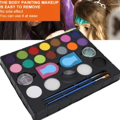 Ansiktsmålning Set för Barn, Glitterpulver och Kroppsmålning Pigment Kit för Barns DIY Kosmetik, Konst och Hantverk Verktygsset><noscript><img width=