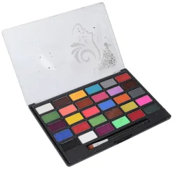 Ansiktsmålningskit, 30 färger för kroppsmålning och temafester><noscript><img width=