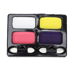 Ansiktsmålningskit 4 Färger Livsmedelsgodkänd Säker Snabbtorkande DIY Kroppsmålning 10g 0.4oz för Cosplay><noscript><img width=