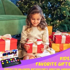 Ansiktsmålningskit för barn, 16-färgspalett med penslar, giftfri & tvättbar, perfekt för Halloween & fester{F2}><noscript><img width=