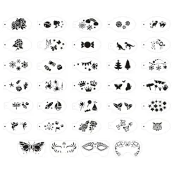 BraVärde Ansiktsmålningsschabloner, Kroppsmålningsmall Hållbar, Maskeradfestivaler-lingling}> Smink