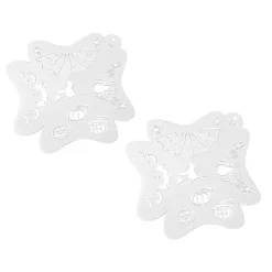 Ansiktsmålningsschabloner för Barn Ihåliga Kroppsmålningsmallar för Halloween och Högtidsmakeup 2 st><noscript><img width=