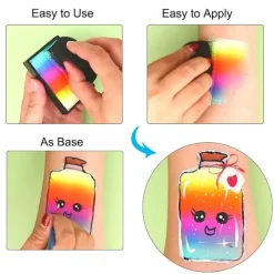 Ansiktsmålnings-svampar Ansiktsmålning Svarta svampar Hög densitet För konstverk och kroppsmålning (10 kronblad><noscript><img width=