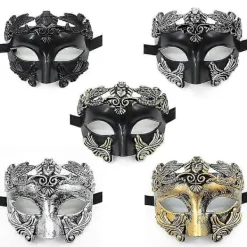 Antik Grekisk Spartansk Krigare Romersk Maskeradmask Män Venetiansk Mask Bröllopsmask Maskerad Mask Bröllopsmask Burlesk Maskeradfest> Masker
