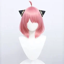 Anya Forger Cosplay Peruk Anime Peruk HSIU Rosa Kort Hår zy Pink> Peruker