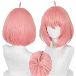 no brand Anya Forger Cosplay Peruk Anime Peruk HSIU Rosa Kort Hår zy Rosa><noscript><img width=