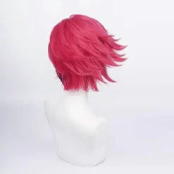 Arcane Vi Cosplay Peruk Värmebeständigt Hår Kvinnor Flicka Anime Kort Rött Partyhår><noscript><img width=