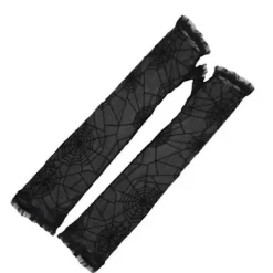 Armbågslånga Mesh Spets Långa Handskar Transparenta Spindelvävshandskar Halloweenhandskar> Tillbehör