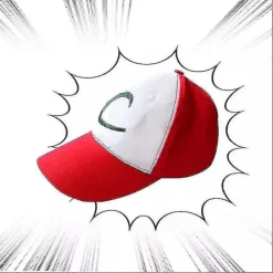 Ash Ketchum Kostym Kappa t Handskar Poke Ball Anime Halloween kostymer> Huvudbonader