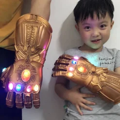 Jettbuying Avengers Thanos Infinity Gauntlet LED-handskar Light Up Cosplay F S-Kids><noscript><img width=