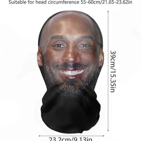 Avtagbart ansiktsskydd med kändistryck för kvinnor, återanvändbar balaklava-mask för Halloween-skämt och cosplay-kostymer> Masker