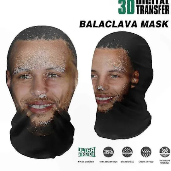 Avtagbart ansiktsskydd med kändistryck för kvinnor, återanvändbar balaklava-mask för Halloween-skämt och cosplay-kostymer> Masker