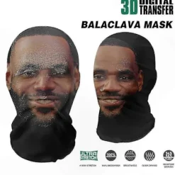 Avtagbart ansiktsskydd med kändistryck för kvinnor, återanvändbar balaklava-mask för Halloween-skämt och cosplay-kostymer><noscript><img width=