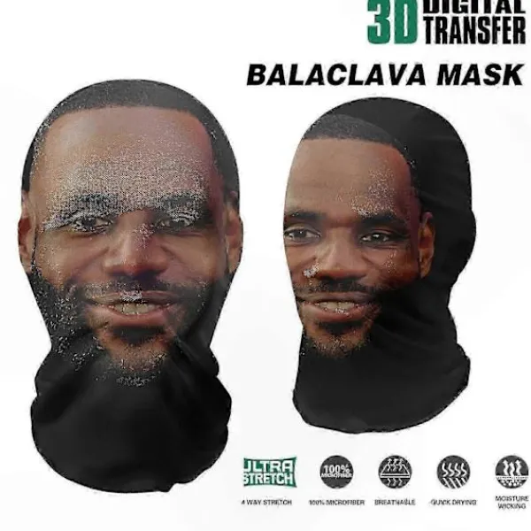 Avtagbart ansiktsskydd med kändistryck för kvinnor, återanvändbar balaklava-mask för Halloween-skämt och cosplay-kostymer> Masker