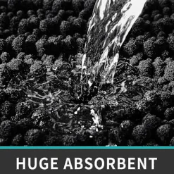 Badrumsmatta 50 x 80 cm, Superabsorberande Plyschmikrofiber, Halkfri Badrumsmatta, Maskintvättbar, Lämplig För Bad, Dusch Och Badrum, Svart><noscript><img width=