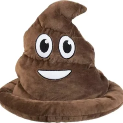 Bajskorv Hatt för Män, brun, one size, smiley, Accessoar, temafest> Huvudbonader