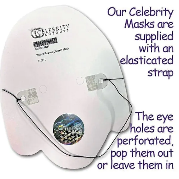 Barack Obama (Leende) Kändismask, Platt Kort Ansikte Kvalitetsgåvor> Masker