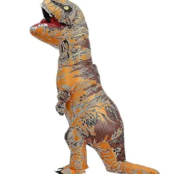 Barn & Vuxen Dinosaur Uppblåsbar Cosplay Kostym T-rex Anime Tecknad Festklänning Kostymer Halloween Kostym><noscript><img width=