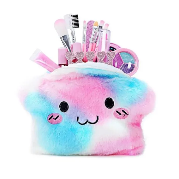 Toyz Land Barn lek smink kit leksak set för flicka 18st tvättbar låtsas smink för småbarn bärbar falsk smink> Smink