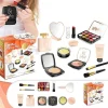 Barn Låtsas Sminkset 11 Delar Kosmetikakit Leksak Rollspel Skönhetstillbehör[D]> Smink