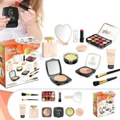 Barn Låtsas Sminkset 11 Delar Kosmetikakit Leksak Rollspel Skönhetstillbehör[D]> Smink
