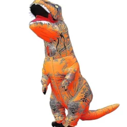 Barn och vuxna dinosaurie uppblåsbar cosplay kostymer T-rex anime tecknad film festklänning kostymer Halloween kostym lila> Dräkter