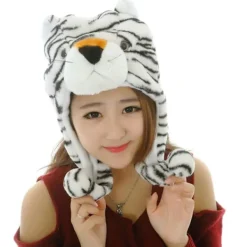 Barn och vuxna tecknade plyschhattar, roliga leksaker, djurhalsvärmare, öronmuffar, presenter No,> Huvudbonader