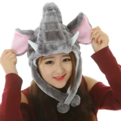 Barn och vuxna tecknade plyschhattar, roliga leksaker, djurhalsvärmare, öronmuffar, presenter No,><noscript><img width=