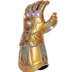 Barn Thanos Handskar Infinity Gauntlet Med LED-Ljus Avengers 4 Cosplay Leksak [HK]> Tillbehör