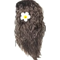 Barnflickor Animie Polynesisk Prinsessa Moana Peruker Hawaiiansk Cosplay Party Kostym Hår Fancy><noscript><img width=
