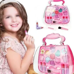 Barnflickors sminkset miljövänlig kosmetisk leksak, WHBYV> Smink