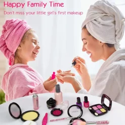 Barnmakeup Kosmetiska leksaker Set för flickor Småbarn Set för barn med kosmetikapåse Prinsessan Spela spel Jul Födelsedagspresenter Leksaker för> Smink