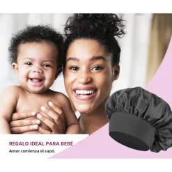 Barnmode mössa, enfärgad, bred brätte, elastisk, siden, slät, satin, ansikte, familjehårmössa, dagbok, casual, dröm One size><noscript><img width=