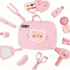 Barnsmink Leksak Flickor, 12-delat Sminkväska – Smink- & Frisörset för Rollspel, Lek och Present 3–5 år> Smink