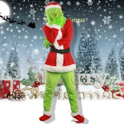 Barn/Vuxen Julparty Grinch Cosplay Kostym Klänningsset[YFL] 150cm><noscript><img width=