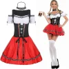 Bayerisk Dam Maskeradkostym Oktoberfest Dirndl Ölservitrisdräkt> Dräkter