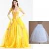 Belle Klänning Vuxen Prinsessa Kostym Party Karneval Cosplay Föreställning Halloween Gul Kostym med Handskar med Stor Crinoline, L> Dräkter