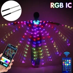 OEM Belly Dance LED-vingar, RGB-färgglad smart fjärrkontroll, 150 LED-pärlor,Rgbic fjärrkontroll> Tillbehör