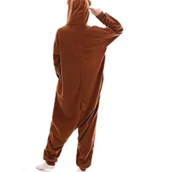 Björndräkt Onesie Pyjamas Kvinnor Män Djur Cosplay En Delad Halloween Jul Hemkläder M> Dräkter