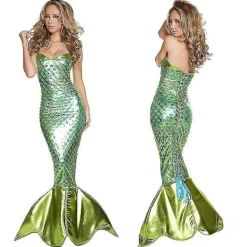 Bkqu Anime Sexig Lilla sjöjungfrun Ariel Prinsessan Dräkter Vuxna Kvinnor Halloween Lilla sjöjungfrun Ariel C> Dräkter