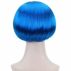 Blå Kort Bob Cosplay Flapper Peruk - Syntetisk Kostym för Kvinnor, ZQKLA><noscript><img width=