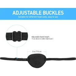 Black Eye Patch Justerbar Pirat Eye Patch för behandling av Strabismus A> Masker