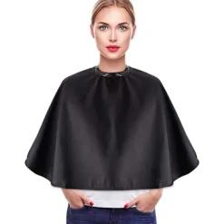 Black Makeup Cape, Chemical and Water Proof Beauty Salon Shorty S> Smink