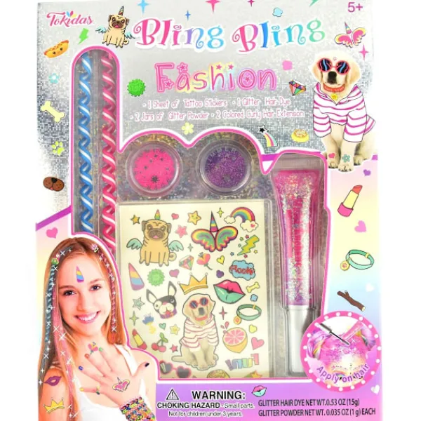AMO Toys Bling Bling Hair & Glitter set 6 Delar - Robetoy> Smink