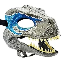 Blodig djurmask skrämmande Tyrannosaurus Rex dinosauriemask orm mun Halloween latex Godzilla huvudskydd> Masker