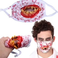 Blodiga tänder mask halloween skräck förklädnad halloween kostym> Masker