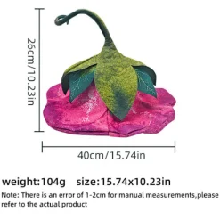 Blommig Vårhatt Kostym för Kvinnor Dam Halloween Cosplay Hattar Vuxen Party Festlig (rosa)><noscript><img width=