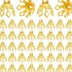 Blomsterpärlhattar Pärlhattar med öglor Mässingsklockpärla> Huvudbonader